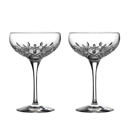 Lismore Essence Champagne Saucer - Pair by Waterford