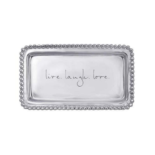 Live. Laugh. Love Beaded Statement Tray by Mariposa