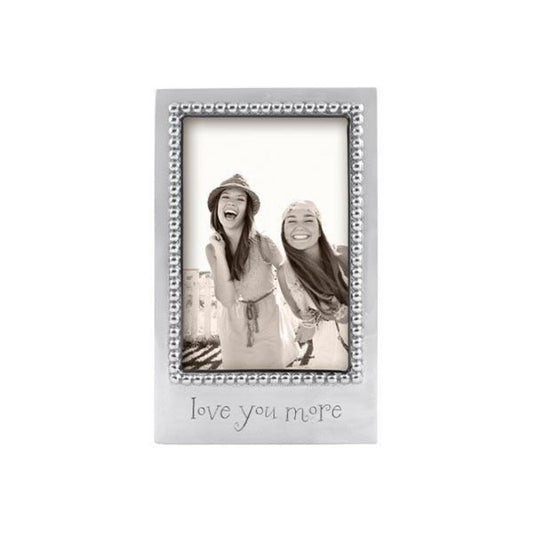 Love You More Beaded 4X6 Frame by Mariposa