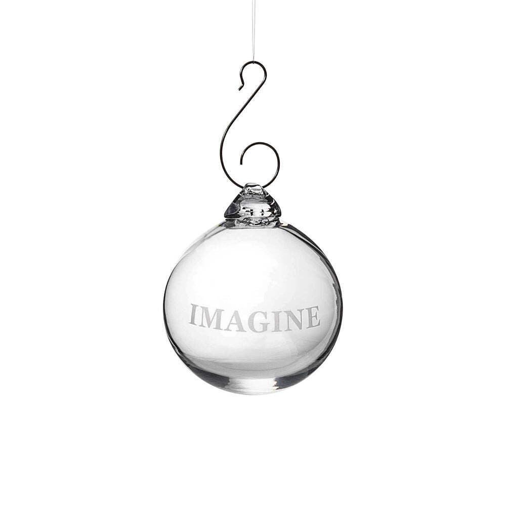 LoveYourBrain Round Ornament - Imagine by Simon Pearce