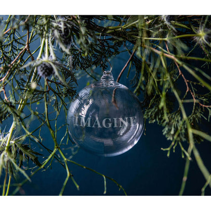 LoveYourBrain Round Ornament - Imagine by Simon Pearce Additional Image-2