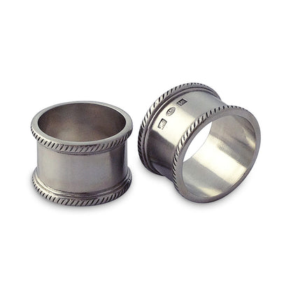 Luisa Round Napkin Ring Pair by Match Pewter