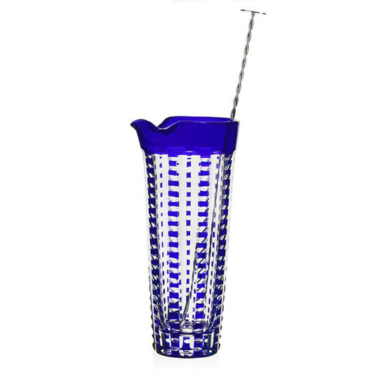 Lulu Sapphire Martini Mixer & Stirrer by William Yeoward Crystal