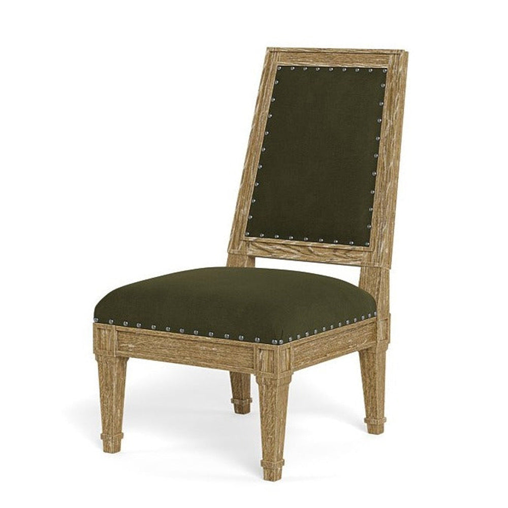 Madison Slipper Chair (Olive Velvet) by Bunny Williams Home