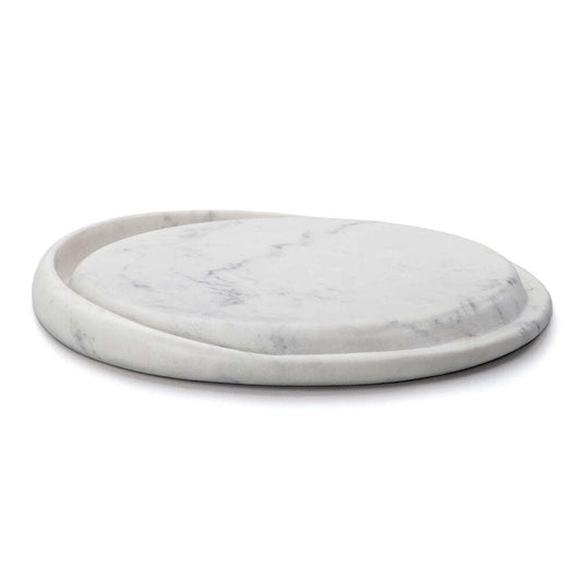 Marble Cheese Board - White by Simon Pearce