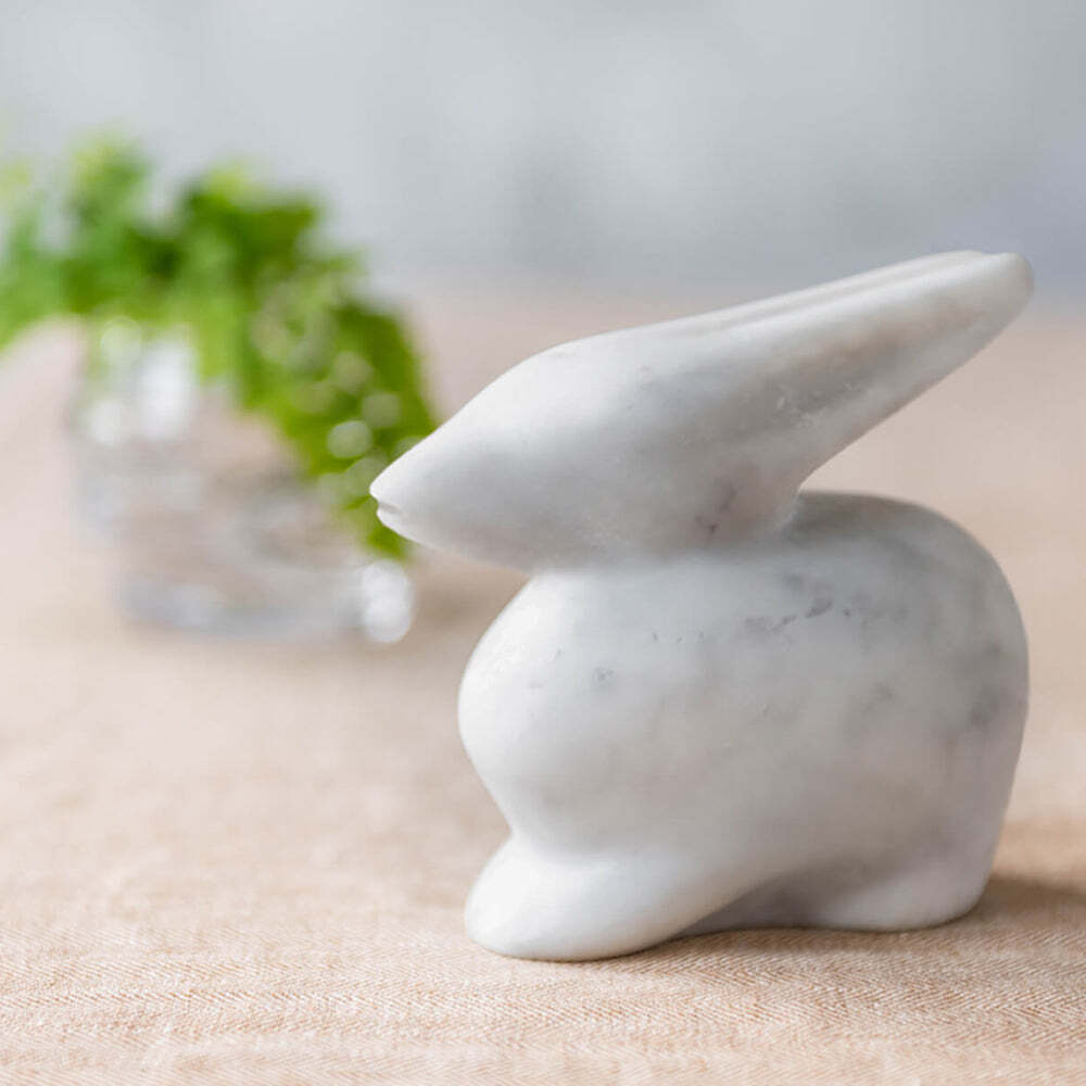 Marble Rabbit - White by Simon Pearce Additional Image-2