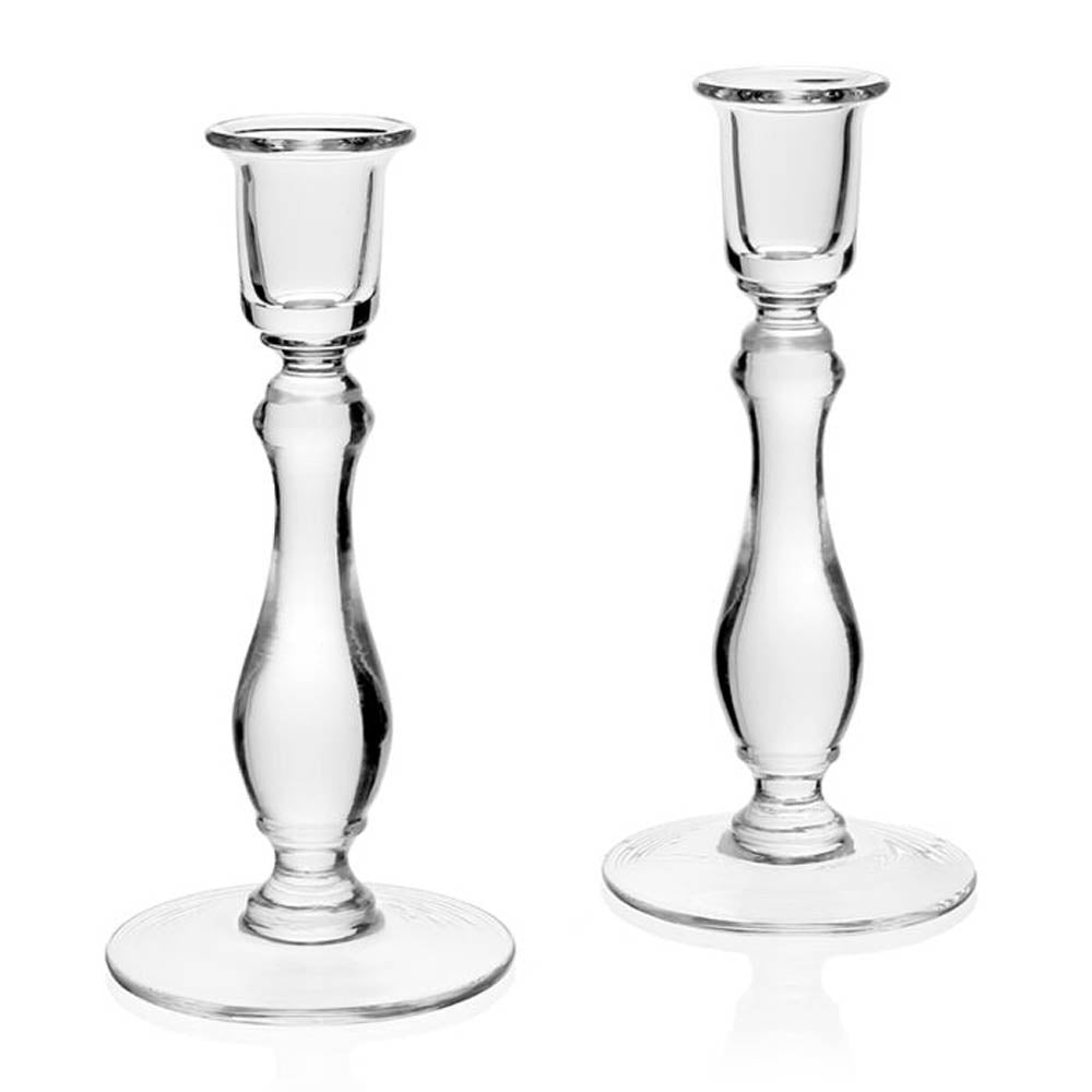 Meryl Pair of Candlesticks (8"/20cm) by William Yeoward Crystal