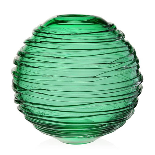 Miranda Seaglass Green Globe Vase 9" by William Yeoward Crystal