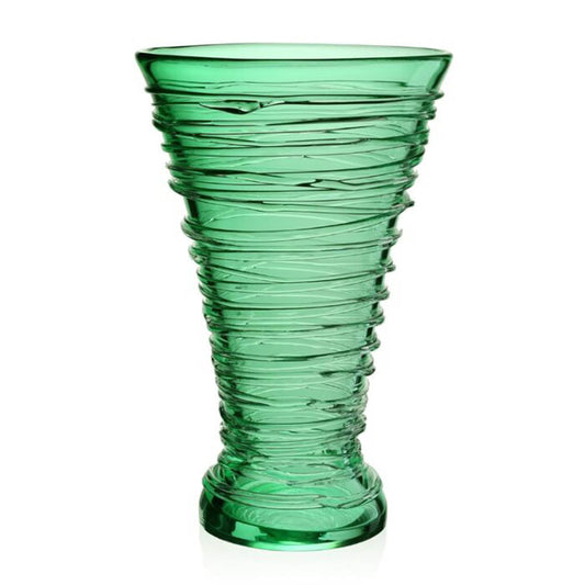 Miranda Seaglass Green Vase 14" by William Yeoward Crystal