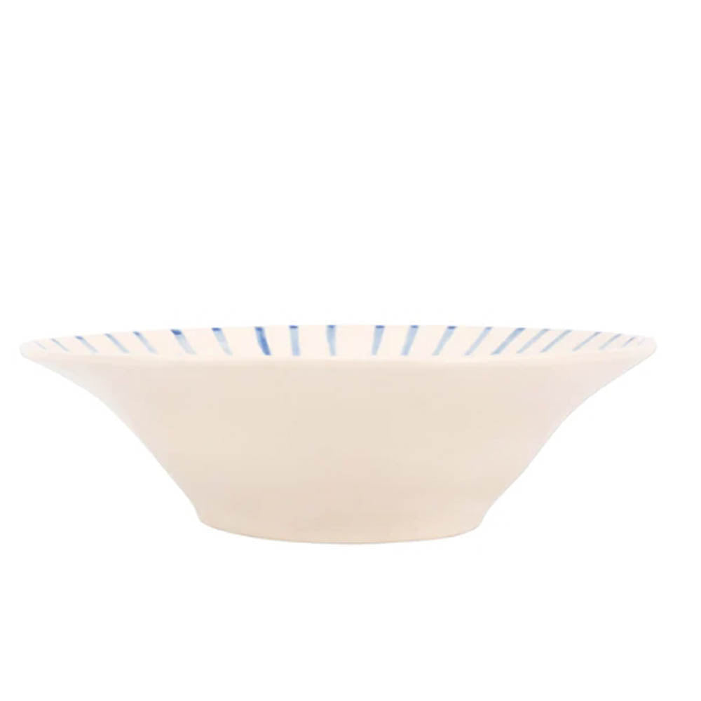 Modello Stripe Large Serving Bowl by Vietri