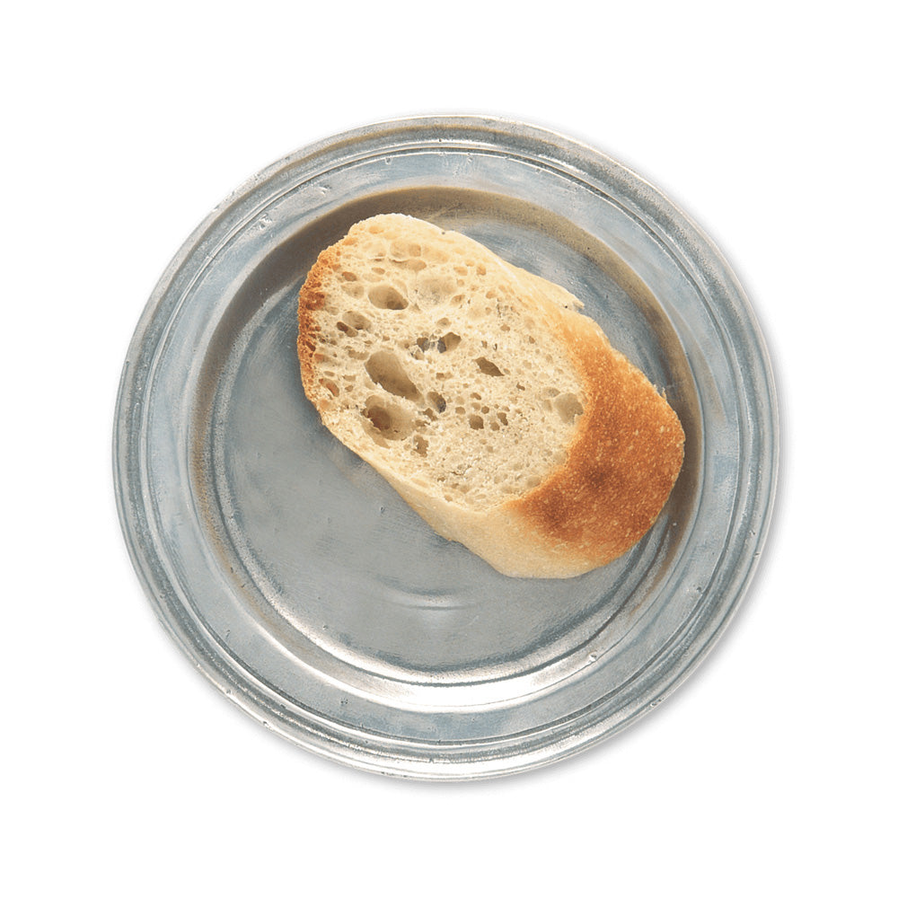 Narrow Rim Bread Plate by Match Pewter