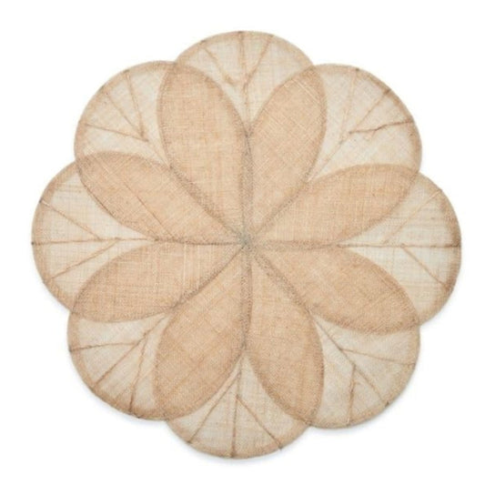 Natural Sinamay Flower Placemat by Deborah Rhodes
