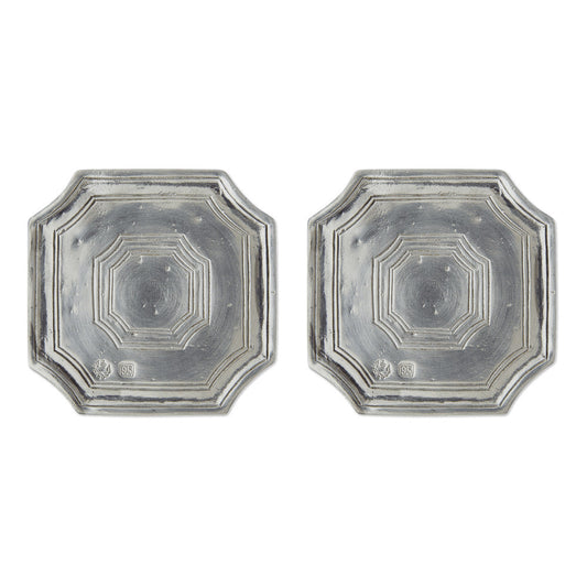 Octagonal Coaster Pair by Match Pewter