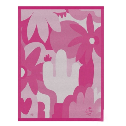 Octobre Rose Tea Towel by Le Jacquard Francais