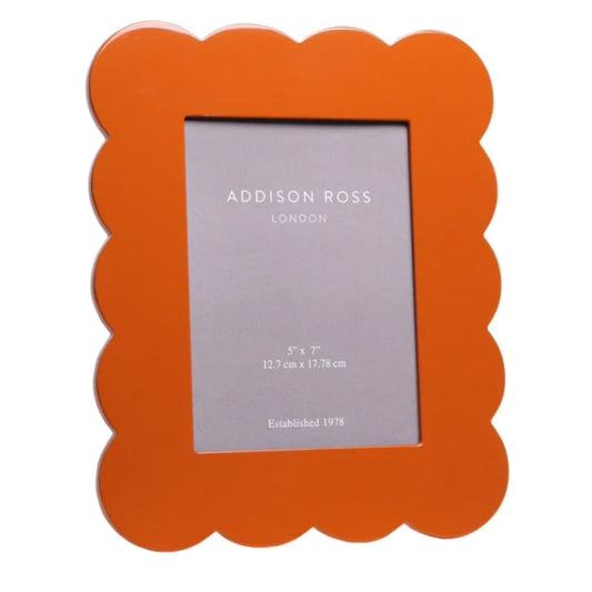 Orange Scalloped Lacquer 5"x7" Frame by Addison Ross