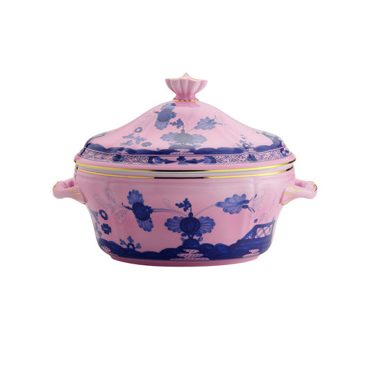 Oriente Italiano Azalea Oval Tureen with Cover by Richard Ginori