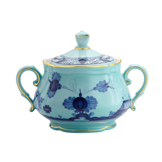 Oriente Italiano Iris Sugar Bowl with Cover by Richard Ginori