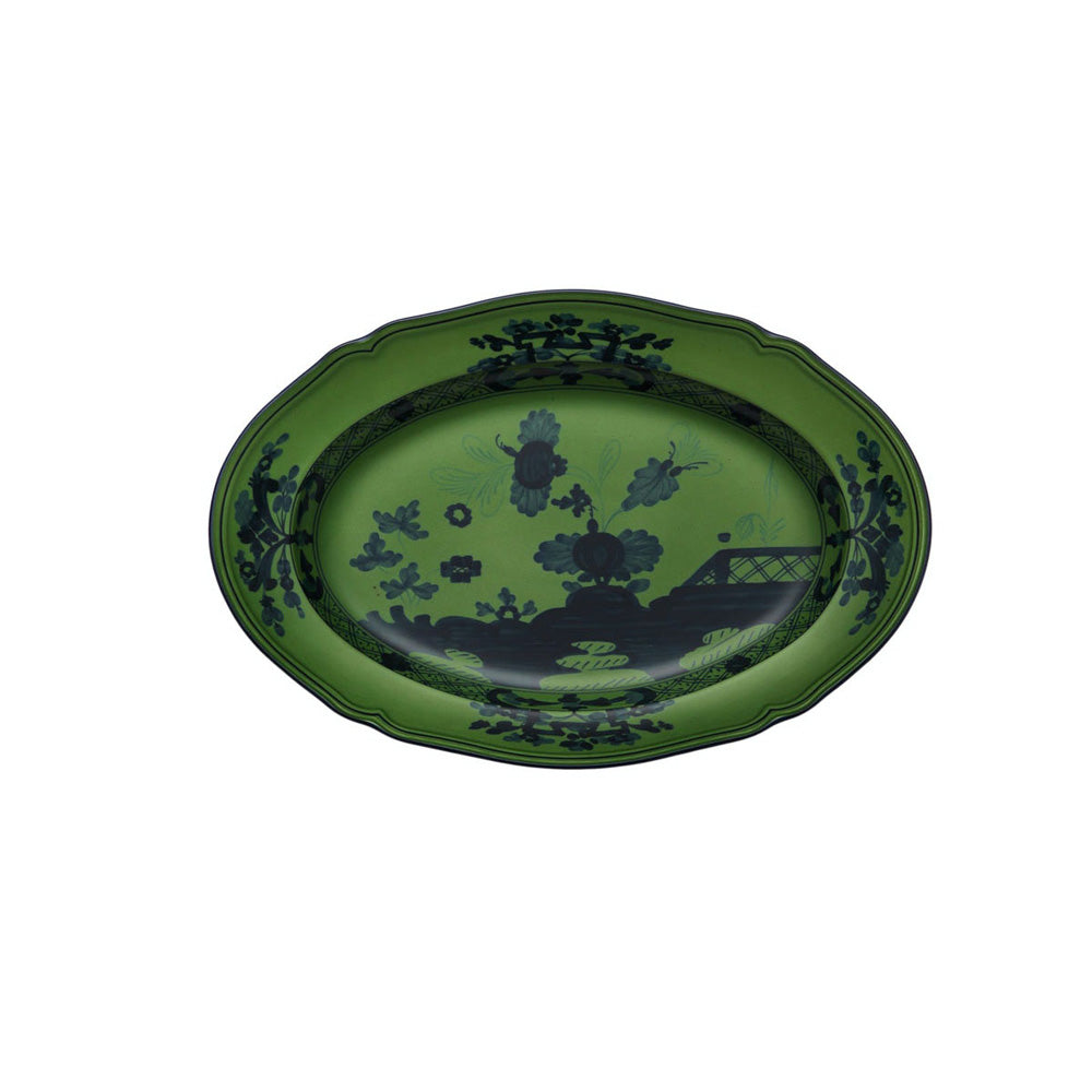 Oriente Italiano Malachite Pickle Dish by Richard Ginori