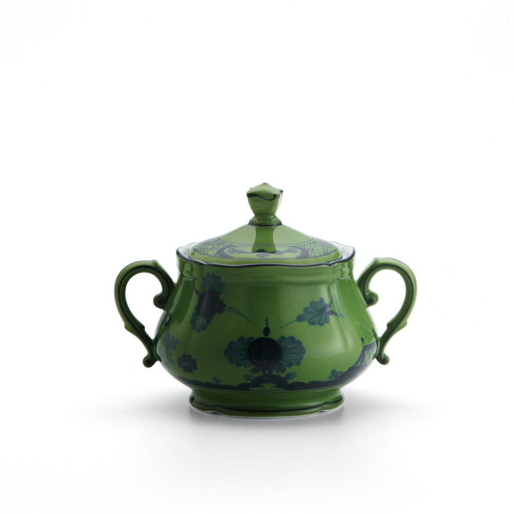 Oriente Italiano Malachite Sugar Bowl by Richard Ginori