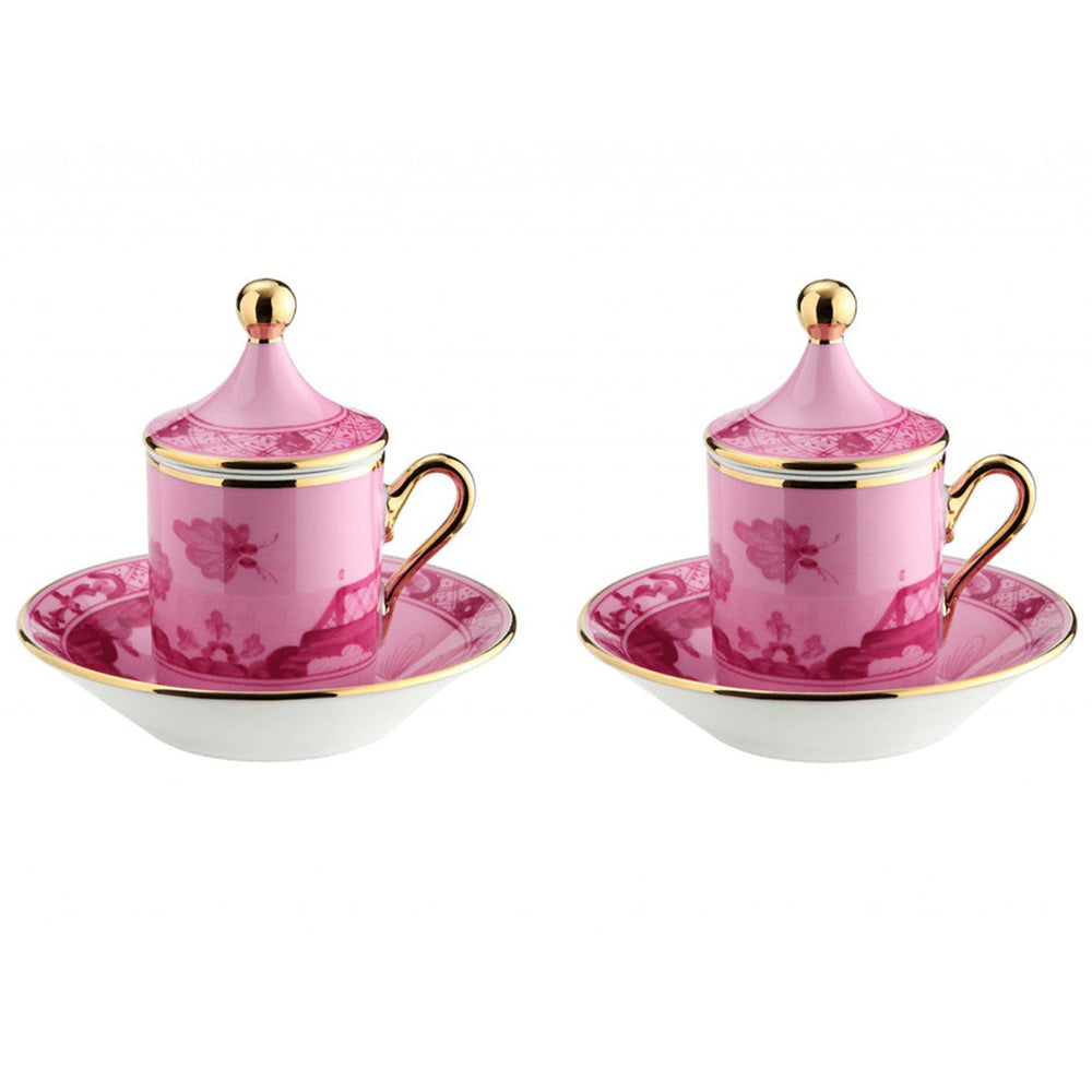 Oriente Italiano Porpora Tete a tete Coffee Set by Richard Ginori