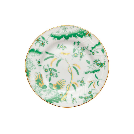 Oro Di Doccia Green Bread Plate by Richard Ginori