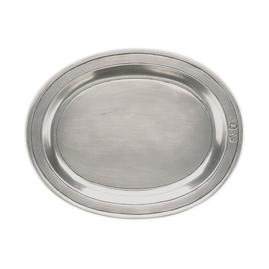 Oval Incised Tray by Match Pewter