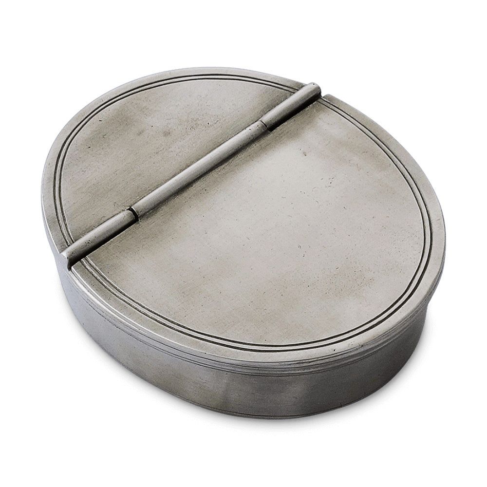 Oval Lidded Cigar Ashtray by Match Pewter Additional Image 1