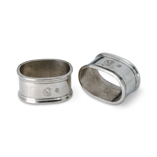 Oval Napkin Ring Pair by Match Pewter