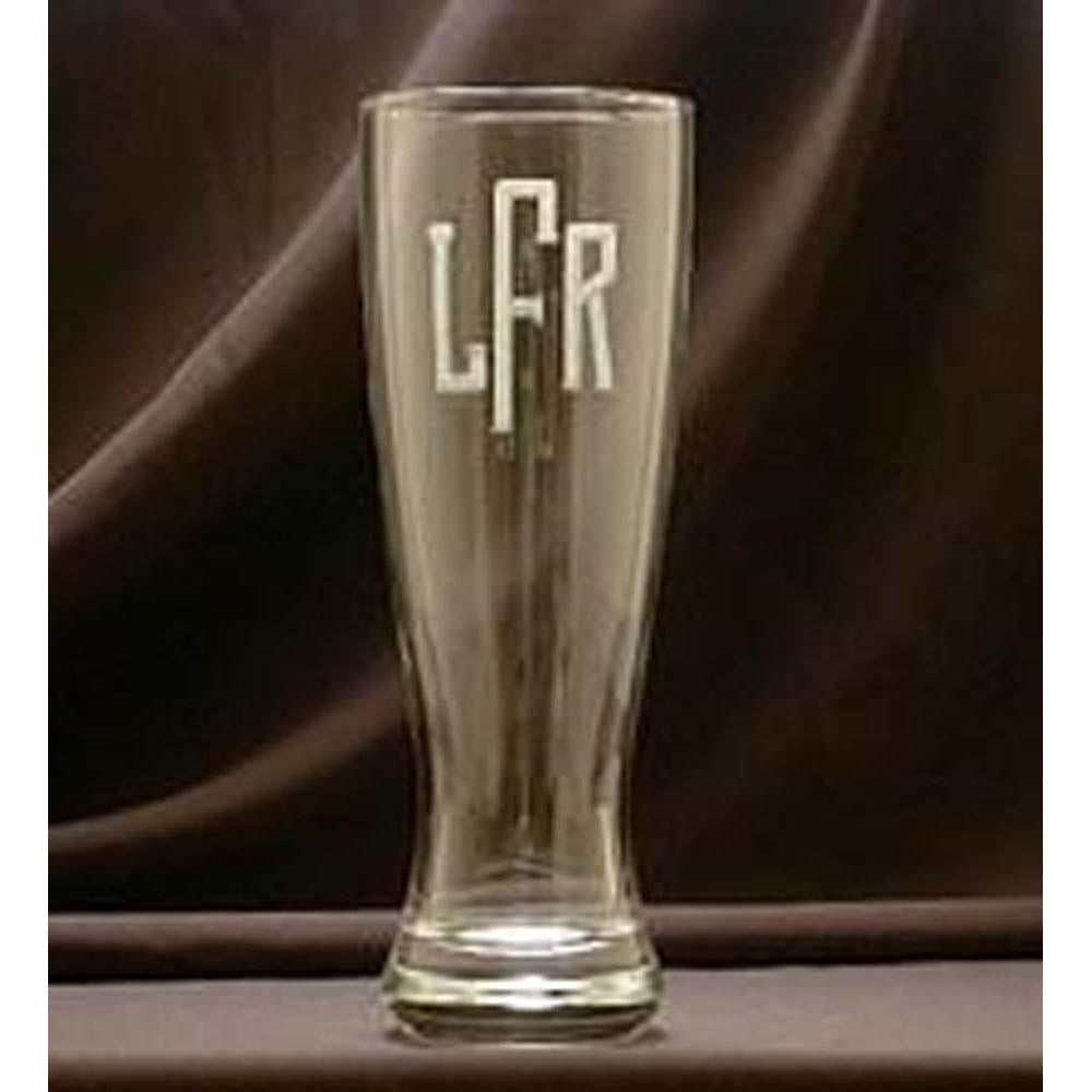 Oversized Set of Four Grande Pilsner with Monogram