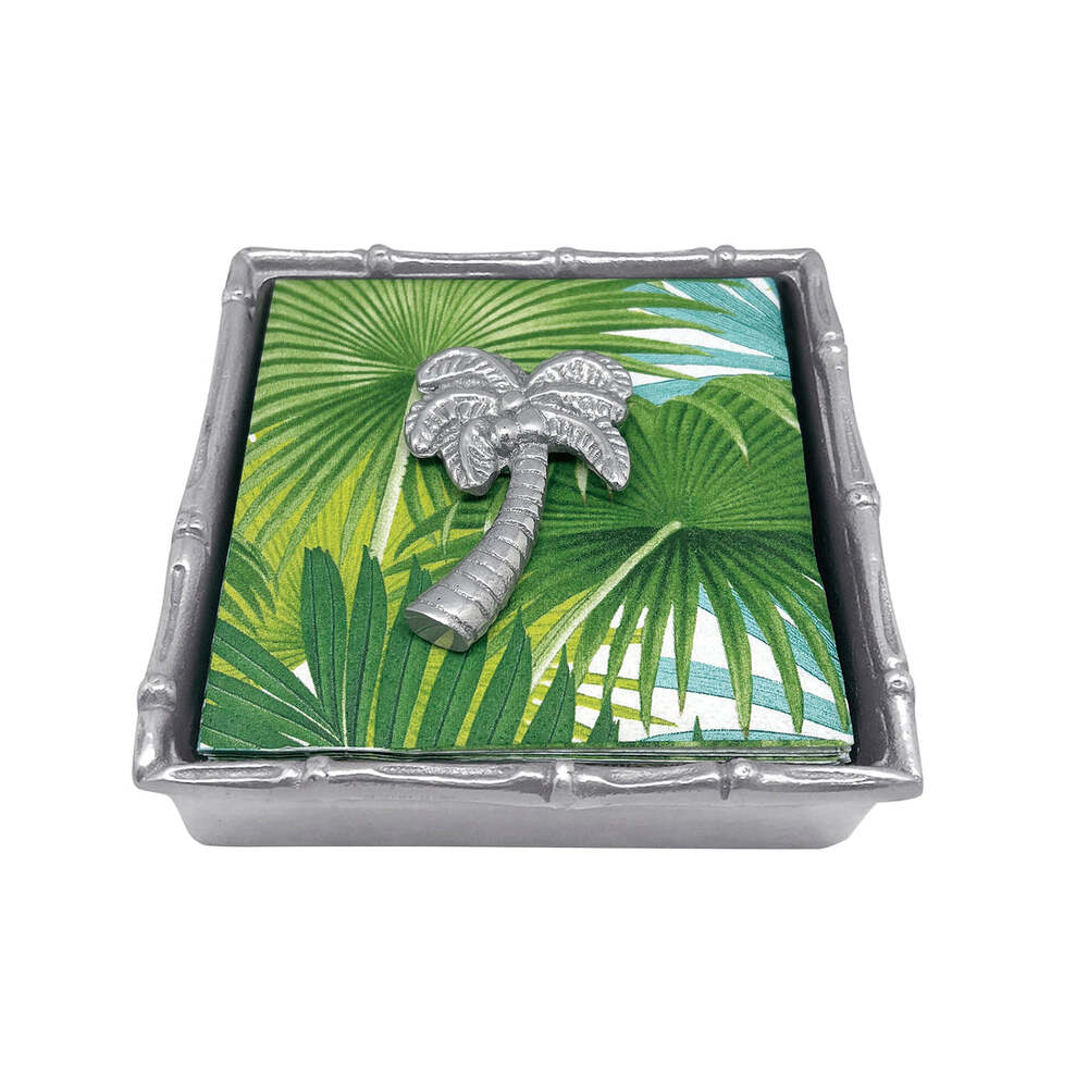 Palm Tree (1915) Bamboo Napkin Box Set by Mariposa