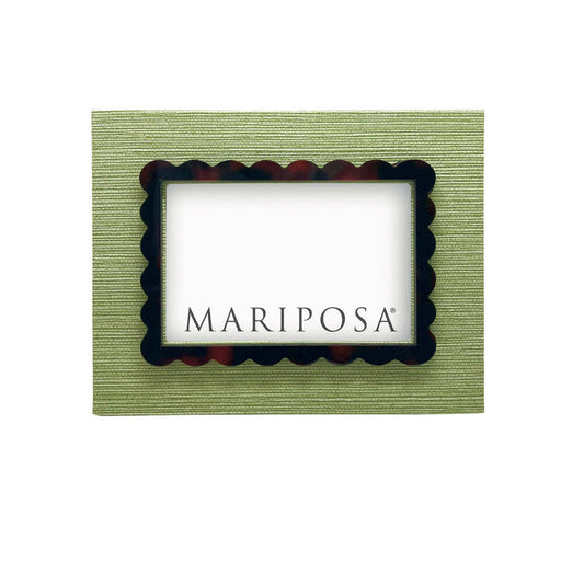 Palma Faux Grasscloth And Tortoise 4X6 Frame by Mariposa