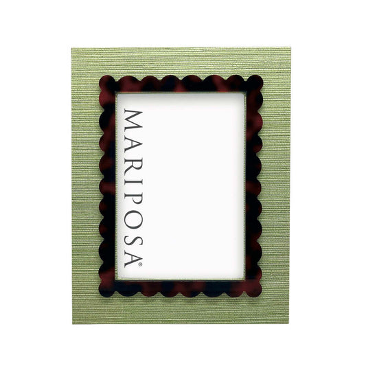 Palma Faux Grasscloth And Tortoise 5X7 Frame by Mariposa