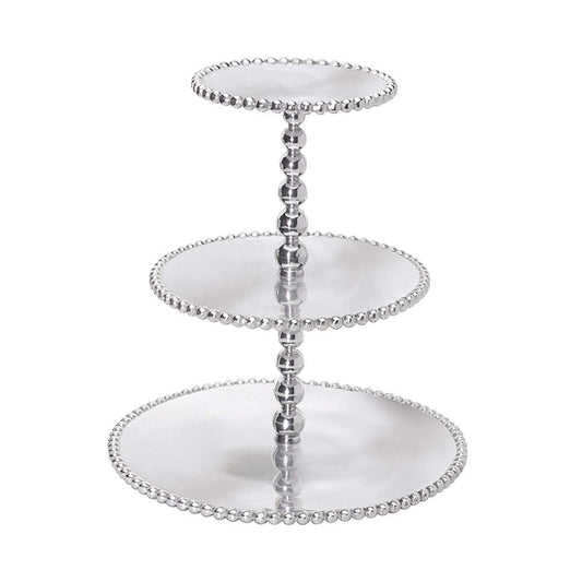 Pearled 3-Tiered Cupcake Server by Mariposa