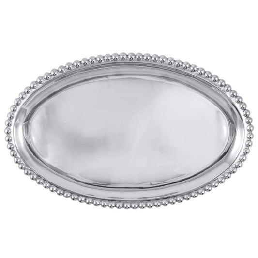 Pearled Large Oval Platter by Mariposa