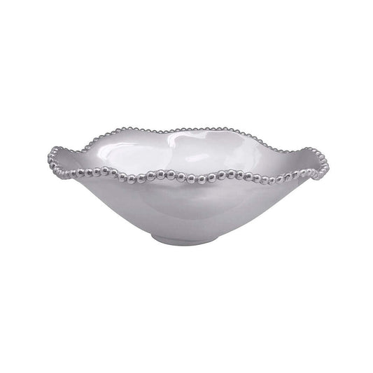 Pearled Oval Wavy Serving Bowl by Mariposa