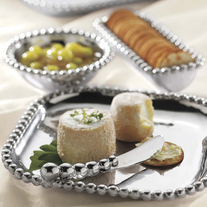 Pearled Square Platter by Mariposa Additional Image-2