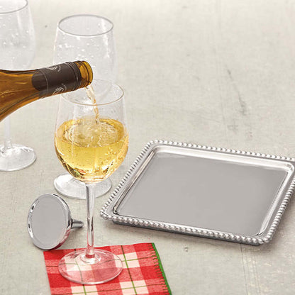 Pearled Square Platter by Mariposa Additional Image-3