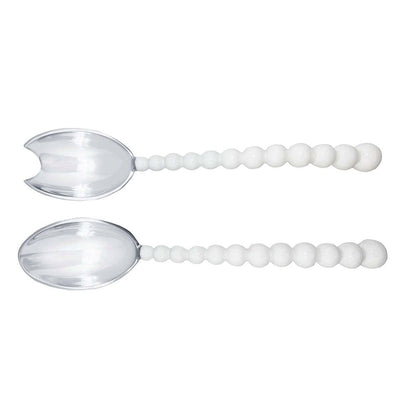 Pearled Large Pink Salad Servers by Mariposa