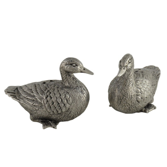 Pewter Duck Salt and Pepper Shakers (Set of 2) by Vagabond House