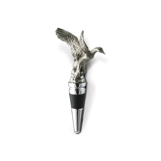 Pewter Flying Duck Bottle Stopper by Vagabond House