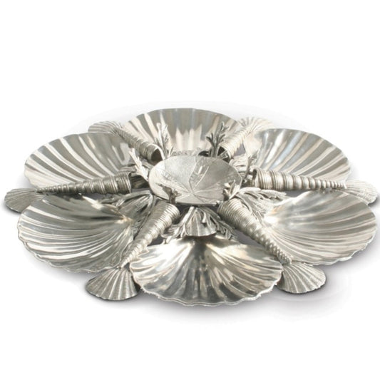 Pewter Marine Life Serving Tray by Vagabond House