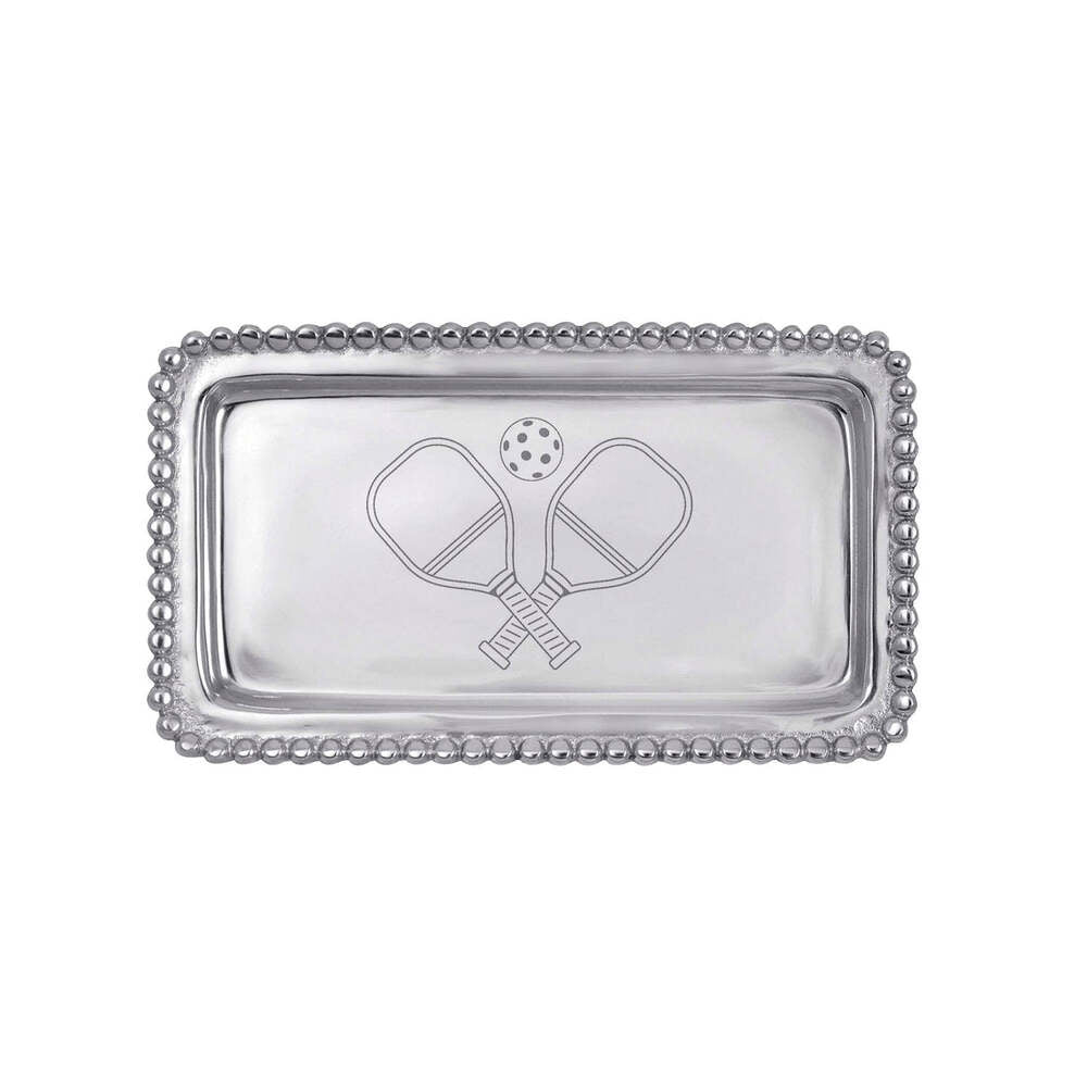 Pickleball Paddle Beaded Statement Tray by Mariposa