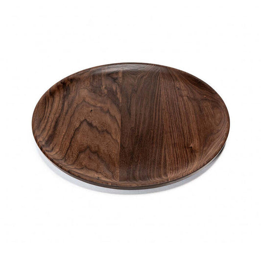 16" Medium Walnut Round Serving Platter & Tray by Andrew Pearce Additional Image - 1