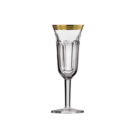 Pope Champagne Glass, 150 ml Clear with Gold by Moser