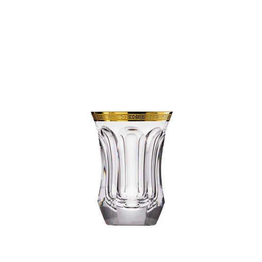 Pope Water Glass, 320 ml Clear with Gold by Moser