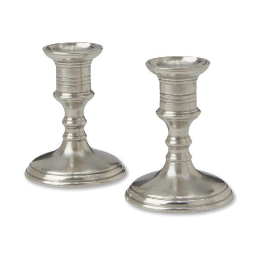 Prato Candlestick Small Pair by Match Pewter