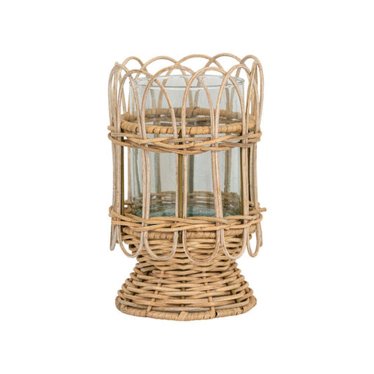 Provence Rattan 8.5" Hurricane - Whitewash by Juliska