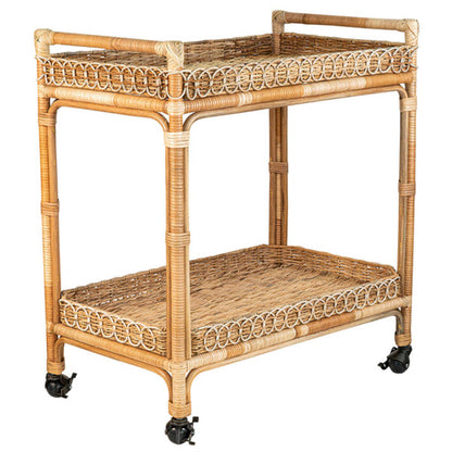 Provence Rattan Bar Cart - Whitewash by Juliska