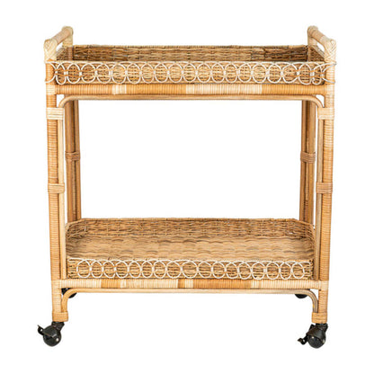 Provence Rattan Bar Cart - Whitewash by Juliska Additional Image-1