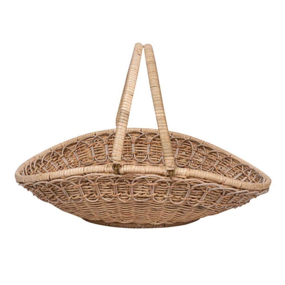 Provence Rattan Gathering Basket - Whitewash by Juliska